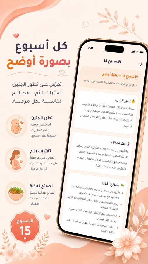 متابعة الحمل أسبوع بأسبوع بصورة أوضح